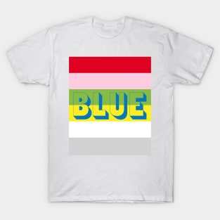 BLUE - Color Mix Stripe T-Shirt